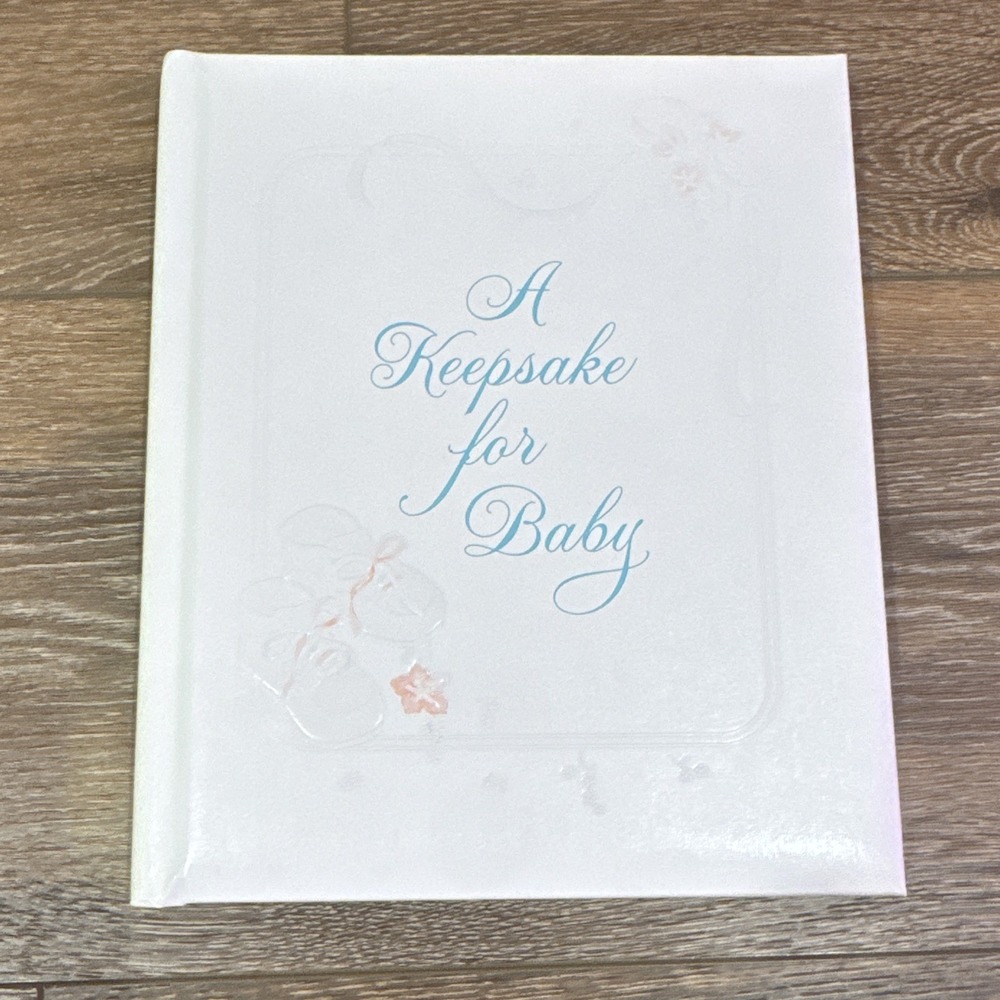 Vintage Keepsake for Baby Memory Book Record Album w/ Box - Hallmark - white